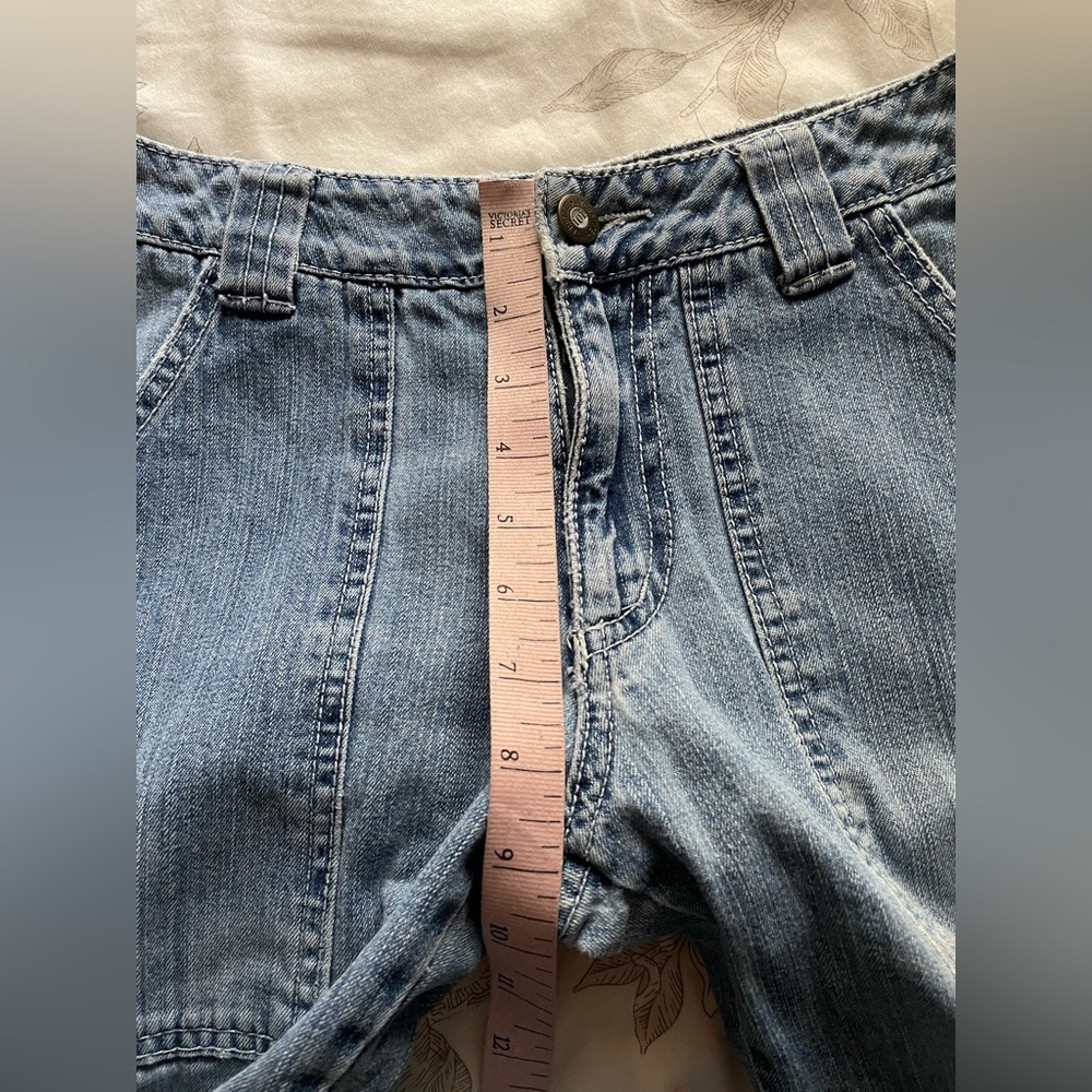 Vintage Interstate 101 Distressed‎ Low Rise Carpenter Flare Jeans 3 Bratz Party - Picture 9 of 10